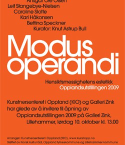 Invitasjon åpning av Opplandsutstillingen 2009 – Modus operandi